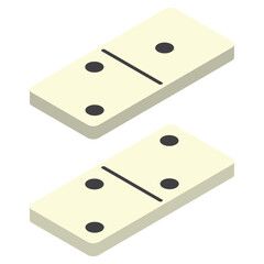 Isolated pair of domino objects icon Vector