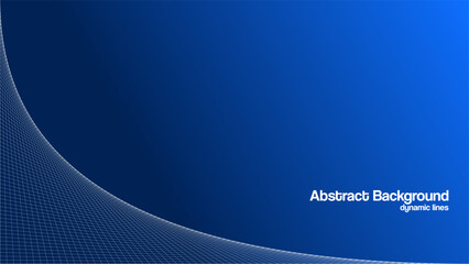 Abstract Background. Blue Gradient Background with Dynamic Lines