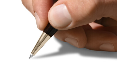 Close-up of a Hand Writing