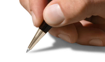 Close-up of a Hand Writing