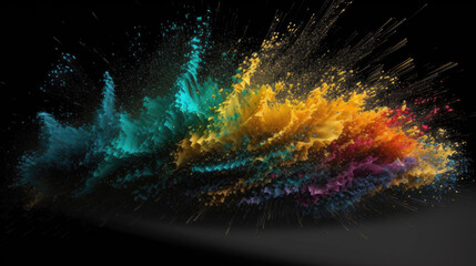 glitter powder explosion background - by generative ai