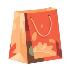 Shopping bag with leaf nature