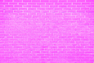 Fototapeta na wymiar Texture of bright fuchsia color brick wall as background