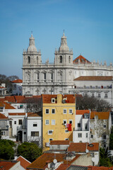 Fototapeta na wymiar Lisbon, Portugal. View of beautiful Lisbon with its ancient buildings.