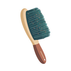 Wooden brush for clothes