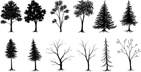 Trees for backgrounds set 1