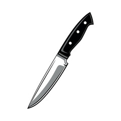 Sharp steel blade, metallic handle