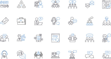 Shoppers line icons collection. Bargain, Sale, Discounts, Brands, Fashion, Style, Choice vector and linear illustration. Experience,Convenience,Selection outline signs set