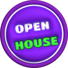 business open house icon e-commerce illustration 3d