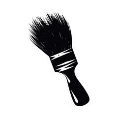 Paintbrush stroke on white background