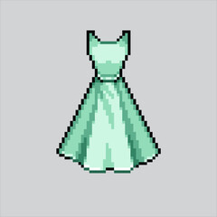 Pixel art illustration dress. Pixelated female dress. women dress pixelated
for the pixel art game and icon for website and video game. old school retro.