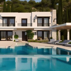 Obraz premium Mediterranean house293, Generative AI