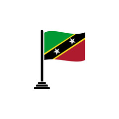 Saint kitts flags icon set, Saint kitts independence day icon set vector sign symbol