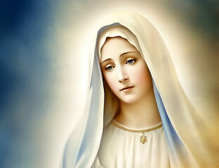 Virgin Mary in White