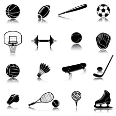 Sport and Fitness Creative icons Set vector illustration design for web, print and other projects, popular sports collection on a white background - part 01.