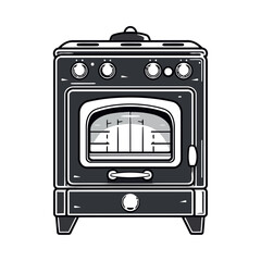 Modern kitchen appliance illustration stove, oven
