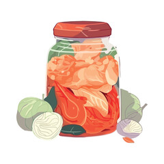 Healthy vegetarian meal in a jar