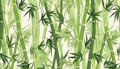 Fototapeta na wymiar Bamboo with leaf seamless pattern background