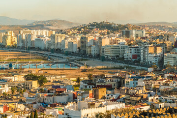 View of Tangier cityscape, Tangier, Morocco - obrazy, fototapety, plakaty