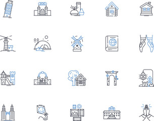 Values line icons collection. Integrity, Hsty, Respect, Compassion, Responsibility, Selflessness, Empathy vector and linear illustration. Fairness,Loyalty,Perseverance outline signs set