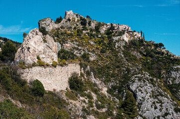 View of the Mountain Surrounding Eze, French Riviera