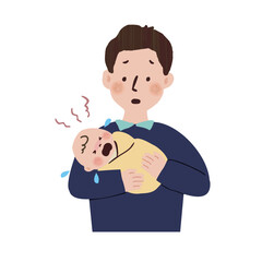 泣いてぐずる赤ちゃん　ワンオペ　育児ノイローゼ　産後うつ　子育て