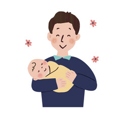 抱っこされて眠る赤ちゃん　子育て　一時預かり　リフレッシュ　サポート