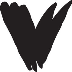 Alphabet burr letter, v lowercase alphabet.