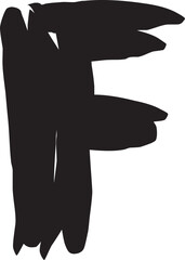 Alphabet burr letter, F capital alphabet.