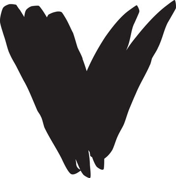 Alphabet burr letter, v lowercase alphabet.