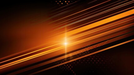 Modern technology and business concept for background wallpaper, orange geometric lines, abstract graphic, AI