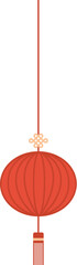 Chinese lantern. Decorations for Chinese New Year. Celebrate Lantern Festival. Element for design Traditional Asian decor. Vector illustration