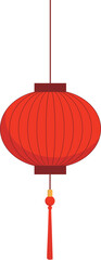 Chinese lantern. Decorations for Chinese New Year. Celebrate Lantern Festival. Element for design Traditional Asian decor. Vector illustration