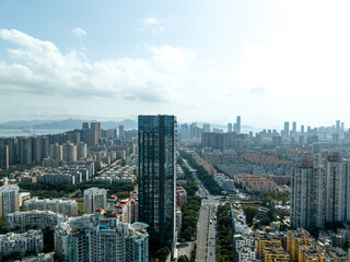 Fototapeta na wymiar Aerial photography of cities