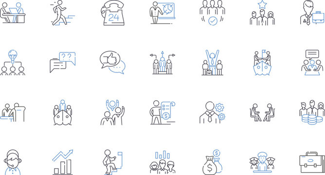 Maturation process line icons collection. rowth, Development, Evolution, Maturity, Progression, Transformation, Advancement vector and linear illustration. Improvement, Change, Progress outline signs