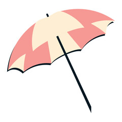 Isolated colored summer beach umbrella icon Vector