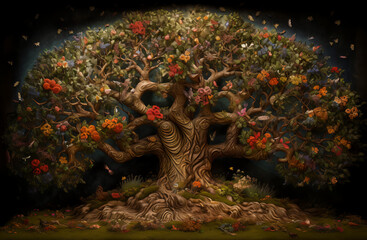 The Tree of Life's Roots in Religion and Symbolism A Natural Source of Inspiration.
Generative AI illustration