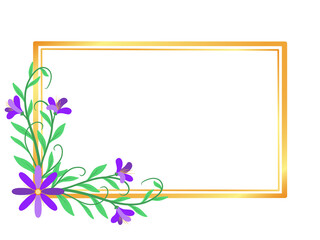 Frame Background with Floral Illustration