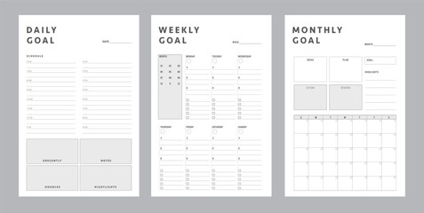 Daily and weekly and monthly planner.