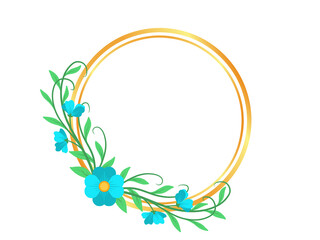 Frame Background with Floral Illustration