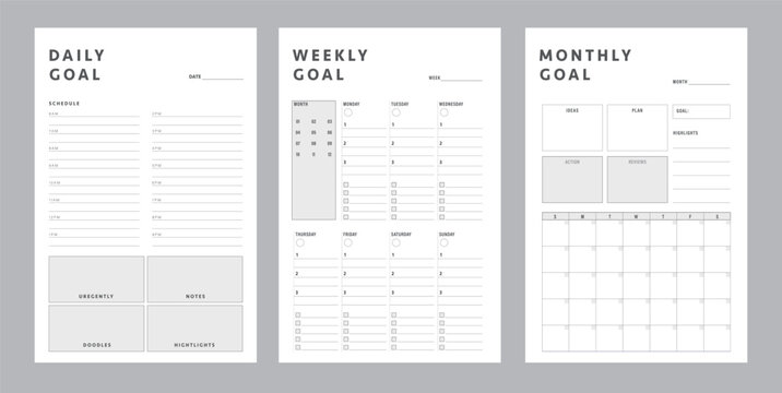 Daily and weekly and monthly planner.