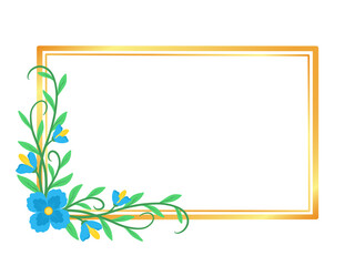 Frame Background with Flower Illustration
