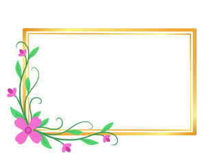 Floral Background with Frame Illustration
