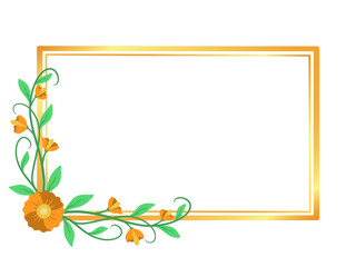 Frame Background with Floral Illustration