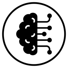brain glyph icon