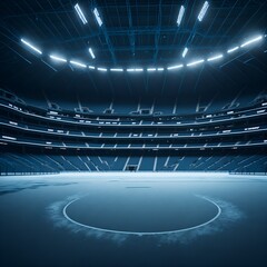 Fototapeta na wymiar Hockey camp. Stadium. Game field. Ice. Hockey. AI Image