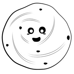 
chocolate coockie kawaii silhouette