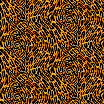 Vector seamless animalistic pattern with cheetah spots