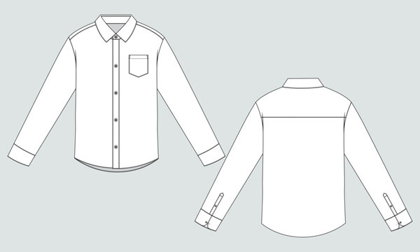 Formal Flat Sketch Mens Shirt Shirt Stock Vector Royalty Free 1961733796   Shutterstock