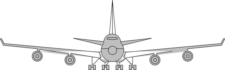 Side patch airplane illustration vector sketch